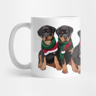 Merry Chrismutts Dog Family Holiday Greeting Mug